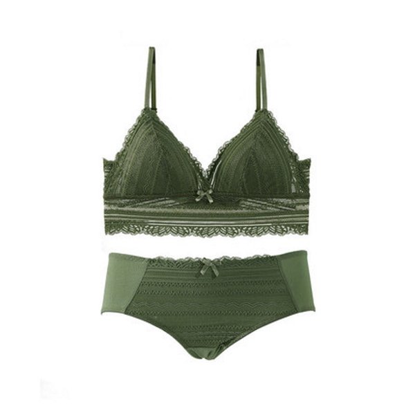 画像4:  ボヘミアン ファンシー ファッション ブラジャー ＋ショーツ 上下セット 見せブラ (4)