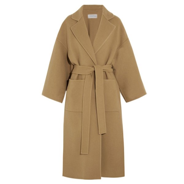 画像1: Women's basic camel long coat outer ウーマンベーシックキャメルロングコート　アウター (1)