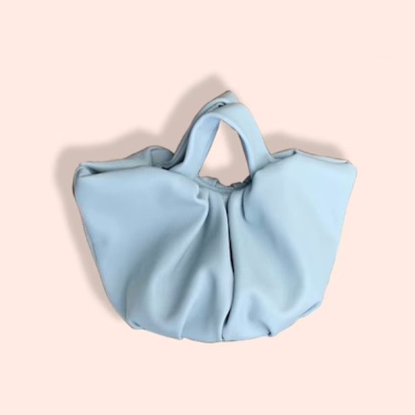 画像6: Women's Pleated Portable Leather Bucket Tote Shoulder Bag プリーツポータブルレザートートショルダー2WAYバッグ (6)