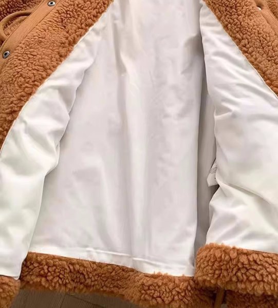 画像6: Women's Wool Boa Belt Jacket coat outer 　ベルトウールボアジャケットコートアウター (6)