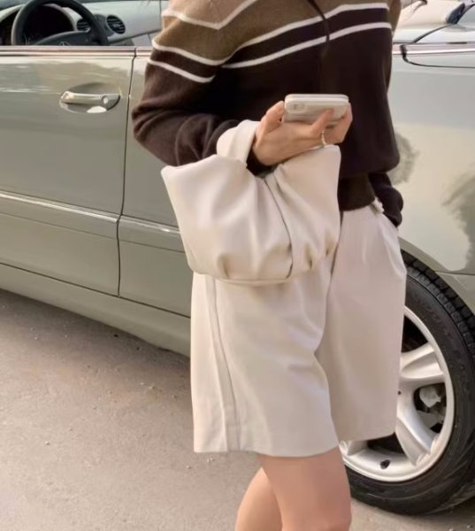 画像10: Women's Pleated Portable Leather Bucket Tote Shoulder Bag プリーツポータブルレザートートショルダー2WAYバッグ (10)