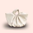 画像5: Women's Pleated Portable Leather Bucket Tote Shoulder Bag プリーツポータブルレザートートショルダー2WAYバッグ (5)