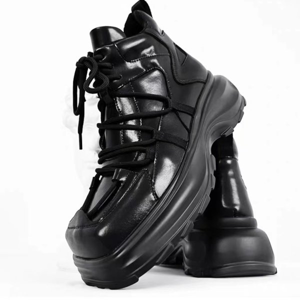 画像4: square toe leather sneaker boots 　メンズスクエアトゥレザースニーカーブーツ (4)