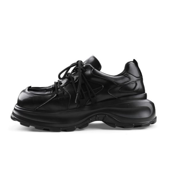 画像1: square toe leather sneaker boots 　メンズスクエアトゥレザースニーカーブーツ (1)