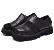 画像2: square toe leather Thick-soled loafers boots 　メンズスクエアトゥプラットホームレザースリッポンスニーカーブーツ (2)
