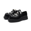 画像2: square toe leather Thick-soled lace up loafers boots 　メンズスクエアトゥプラットホームレザーレースアップローファースニーカーブーツ (2)