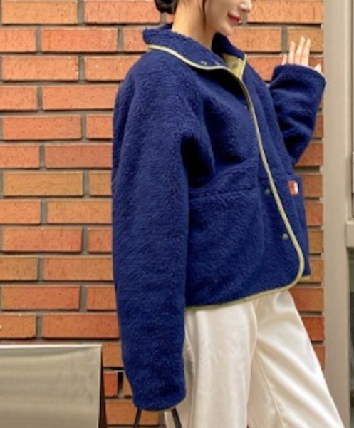 画像8: Women's reversible fur fleece jacket coat outer 　リバーシブルファーボアジャケットコートアウター (8)