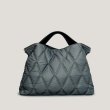 画像4: Women's New solid color down one-shoulder handbag tote Shoulder Bag ソリッドカラーダウンワンショルダーキルティングハンドバッグトートショルダー2WAYバッグ (4)