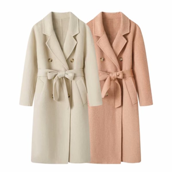 画像3: Women's double-sided woolen coat long coat outer  ウーマンダブルロングコート ジャケット　アウター (3)