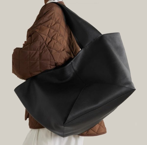 画像6: Unisex leather large capacity handbag tote Shoulder Bag 男女兼用ユニセックスラージサイズトートショルダーレザーハンドバッグトートショルダー2WAYバッグ (6)