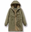 画像1: Mens hooded thickened cotton coat jacket ユニセックス男女兼用フード付きARMYアーミーロングコート (1)