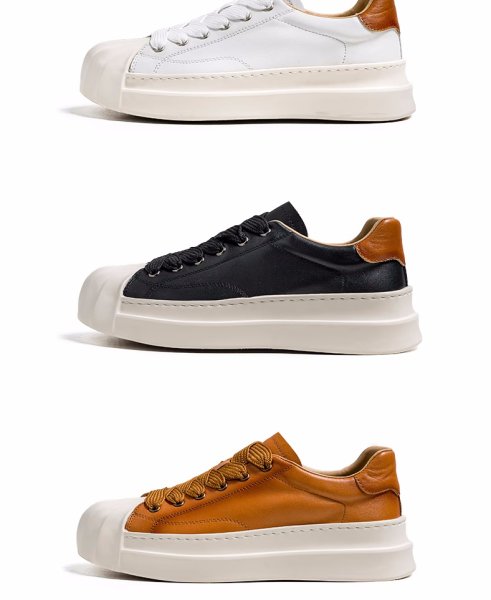 画像7: shell toe lace up leather sneakers　男女兼用ユニセックスシェルトゥレースアップレザースニーカー (7)
