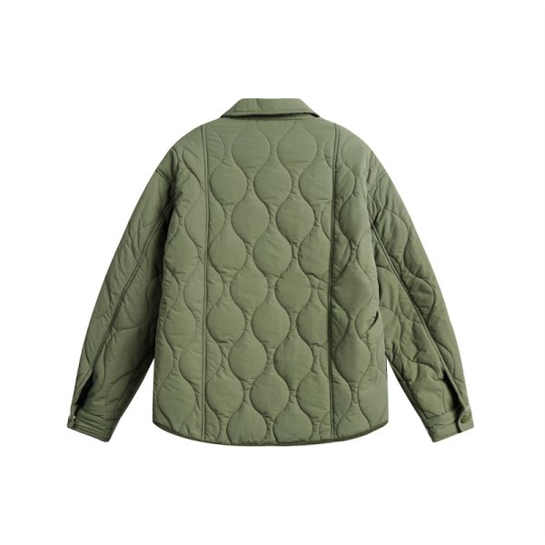 画像4: contrasting color quilted jacket coat　ユニセックス男女兼用キルティングコントラストジャケット　コート (4)