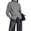 画像1: Women's  long-sleeved slit sweater Knitted 　スリットタートルネックニットセーター (1)