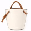 画像1: rope simple and high-end  bucket leather tote underarm bag 男女兼用ユニセックスレザーバケットシンプルトートアンダーアームバッグ (1)