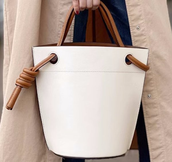 画像3: rope simple and high-end  bucket leather tote underarm bag 男女兼用ユニセックスレザーバケットシンプルトートアンダーアームバッグ (3)