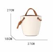 画像8: rope simple and high-end  bucket leather tote underarm bag 男女兼用ユニセックスレザーバケットシンプルトートアンダーアームバッグ (8)