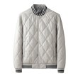 画像1: quilted leather blouson stadium jumper down jacket　キルティングレザーダウンジャケットブルゾンスタジャン (1)