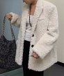画像4: Women's Tailor Color Maillard Teddy Bear Coat jacket outer  ウーマンテイラーカラーテディベア ジャケット コートアウター (4)