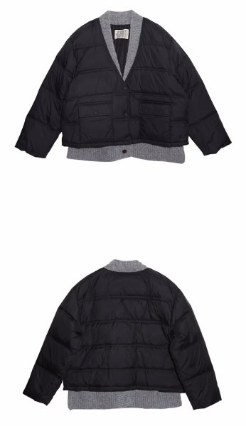 画像3: Women's V-neck design  jacket Coat outer  Vネックカラーダウン ジャケット コートアウター (3)