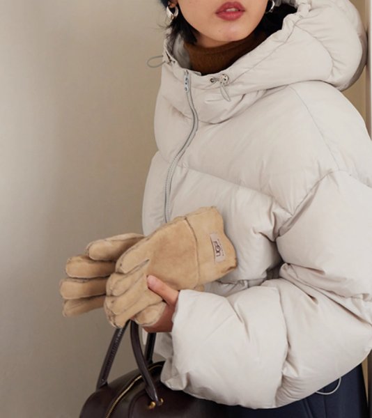 画像9: Women's short length down hoodie jacket   Coat outer  ショート丈ダウンフーディジャケット コートアウター (9)