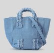 画像2: denim fringe tote shoulder  CROSSBODY BAG　男女兼用ユニセックスデニムフリンジトートショルダークロスボディバッグ (2)