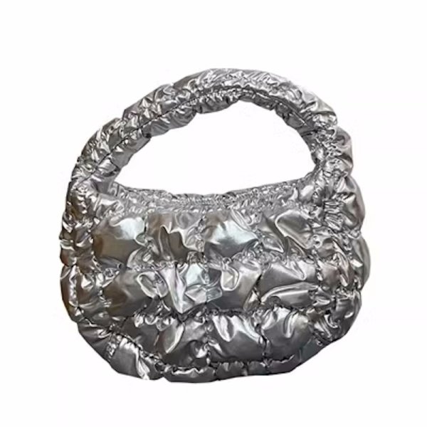 画像6: New mini pleated  QUILT SINGLE cloud SHOULDER CROSSBODY BAG　男女兼用ユニセックスキルティングミニクラウドシングルショルダークロスボディバッグショルダーバッグ (6)