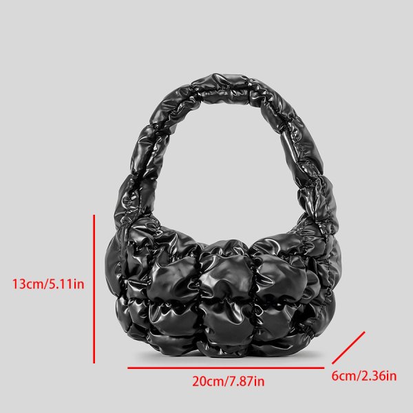 画像7: New mini pleated  QUILT SINGLE cloud SHOULDER CROSSBODY BAG　男女兼用ユニセックスキルティングミニクラウドシングルショルダークロスボディバッグショルダーバッグ (7)