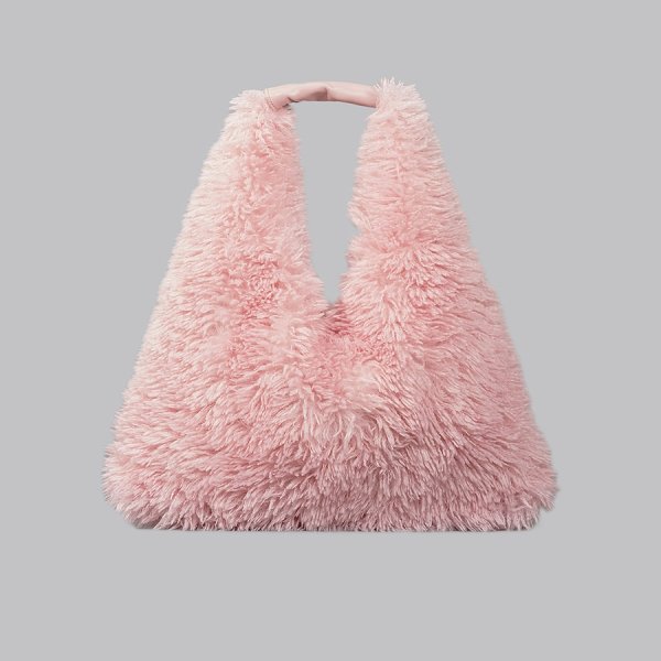 画像6: fur candy color tote SHOULDER BAG　男女兼用ユニセックスキャンディーカラーファートートバッグショルダーバッグ (6)