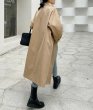 画像13: Women's Long Stand Collar Temperament Commuting Style Casual coat jacket 　ユニセックス男女兼用スタンドカラーウインドブレーカーロングコート (13)