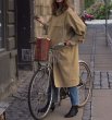 画像5: Women's Long Stand Collar Temperament Commuting Style Casual coat jacket 　ユニセックス男女兼用スタンドカラーウインドブレーカーロングコート (5)