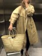 画像3: Women's Long Stand Collar Temperament Commuting Style Casual coat jacket 　ユニセックス男女兼用スタンドカラーウインドブレーカーロングコート (3)