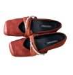 画像2: pearls ballet ＆belt flat pumps shoes　パール&ベルト付き フラットパンプス バレーシューズ (2)