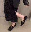 画像6: pearls ballet ＆belt flat pumps shoes　パール&ベルト付き フラットパンプス バレーシューズ (6)