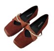 画像7: pearls ballet ＆belt flat pumps shoes　パール&ベルト付き フラットパンプス バレーシューズ (7)