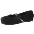 画像1: pearls ballet ＆belt flat pumps shoes　パール&ベルト付き フラットパンプス バレーシューズ (1)