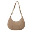 画像2: under arm crescent moon shoulder tote bag　男女兼用ユニセックスチェーンハンドルレザー三日月型クロワッサンアンダーアームショルダートートバッグ (2)