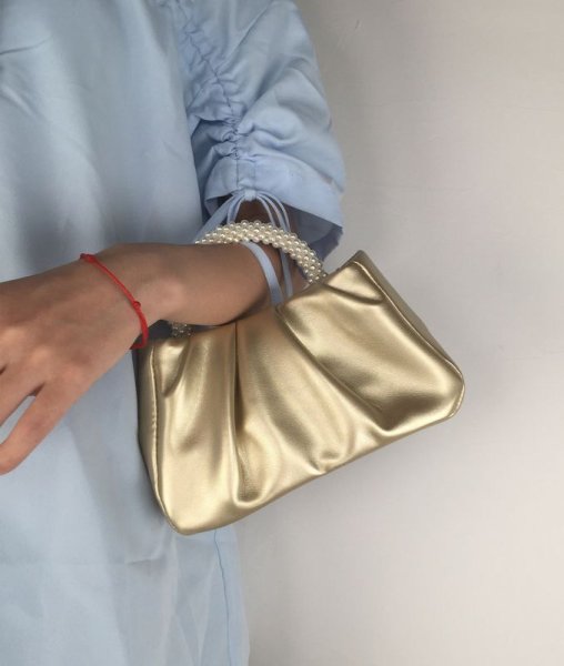 画像14: pearl handle leather under arm shoulder tote bag　男女兼用ユニセックスパールハンドルレザーアンダーアームショルダートートバッグ (14)