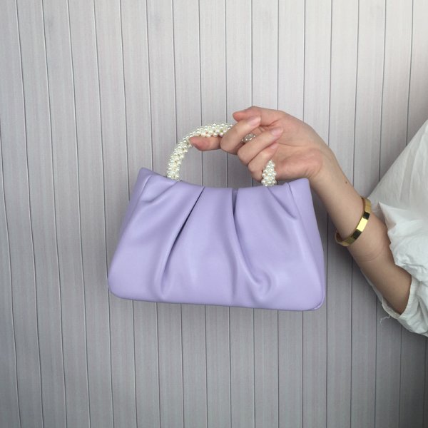 画像6: pearl handle leather under arm shoulder tote bag　男女兼用ユニセックスパールハンドルレザーアンダーアームショルダートートバッグ (6)