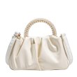 画像1: pearl handle leather under arm shoulder tote bag　男女兼用ユニセックスパールハンドルレザーアンダーアームショルダートートバッグ (1)