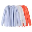 画像5: Women's Mid length round neck simple plain long sleeve shirt blouse 　ミドル丈 ラウンドネック シンプル 長袖シャツブラウス (5)
