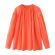 画像3: Women's Mid length round neck simple plain long sleeve shirt blouse 　ミドル丈 ラウンドネック シンプル 長袖シャツブラウス (3)