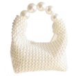 画像1: French retro hollow fairy pearl bag, tote bag　フレンチスタイルパールハンドメイド＆パールハンドルトートバッグ (1)