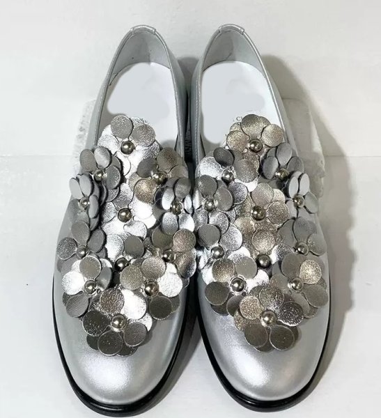 画像4: flower leather flat pumps ballerina shoes slip-on shoes　フラワー フラットレザーパンプス バレーシューズ (4)