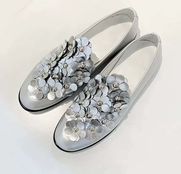 画像8: flower leather flat pumps ballerina shoes slip-on shoes　フラワー フラットレザーパンプス バレーシューズ (8)