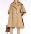 画像1: Women's Double-breasted Slim Medium Long Shawl Cape coat jacket 　ダブルブレストミディアムロングショールケープコート (1)