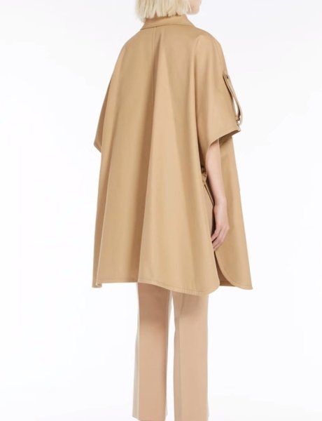 画像4: Women's Double-breasted Slim Medium Long Shawl Cape coat jacket 　ダブルブレストミディアムロングショールケープコート (4)