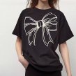 画像5: BIG RIBBON LINE T SHIRT　男女兼用ユニセックスビッグリボンプリント半袖Tシャツ  (5)