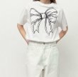 画像1: BIG RIBBON LINE T SHIRT　男女兼用ユニセックスビッグリボンプリント半袖Tシャツ  (1)