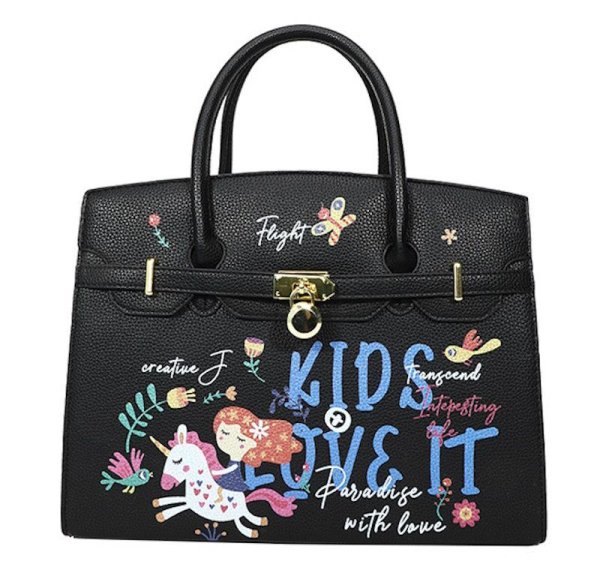 画像1: pop graphic girl paint tote bag　男女兼用ユニセックスポップグラフィックガールペイントトートバッグ (1)